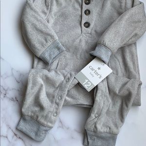 Carter’s 1 Piece Fuzzy Jumpsuit - 12 Months